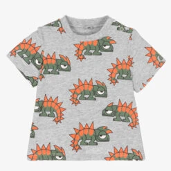 Stella McCartney Kids Boys Grey Gecko Print T-Shirt