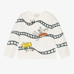 Stella McCartney Kids Boys Ivory Cotton Rollercoster Sweatshirt