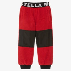 Stella McCartney Kids Boys Red Fleece Logo Joggers
