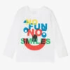 Stella McCartney Kids Boys White Cotton Slogan Top
