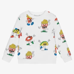 Stella McCartney Kids Boys White Organic Cotton Sweatshirt