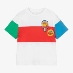 Stella McCartney Kids White Colourblock T-Shirt