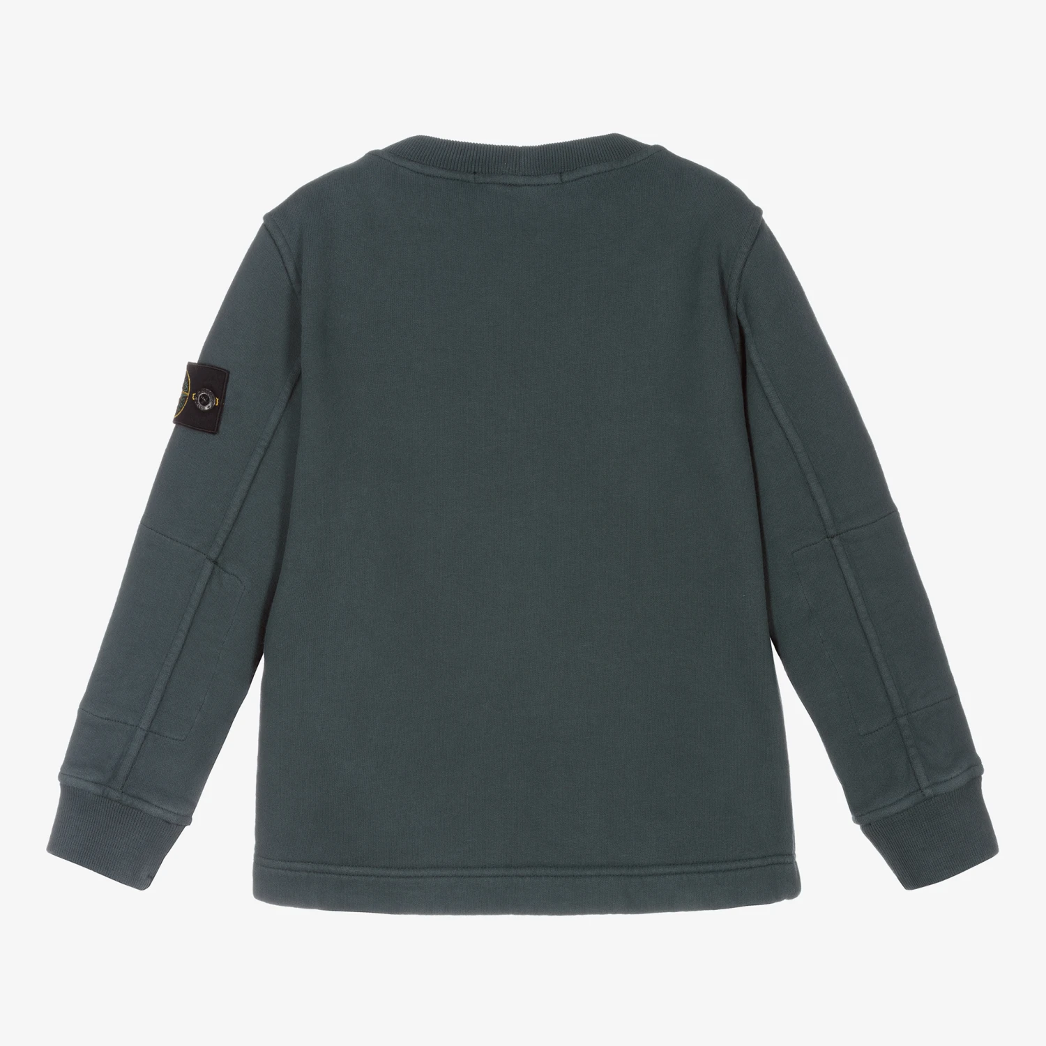 Stone Island Junior Boys Green Logo Sweatshirt - Image 2