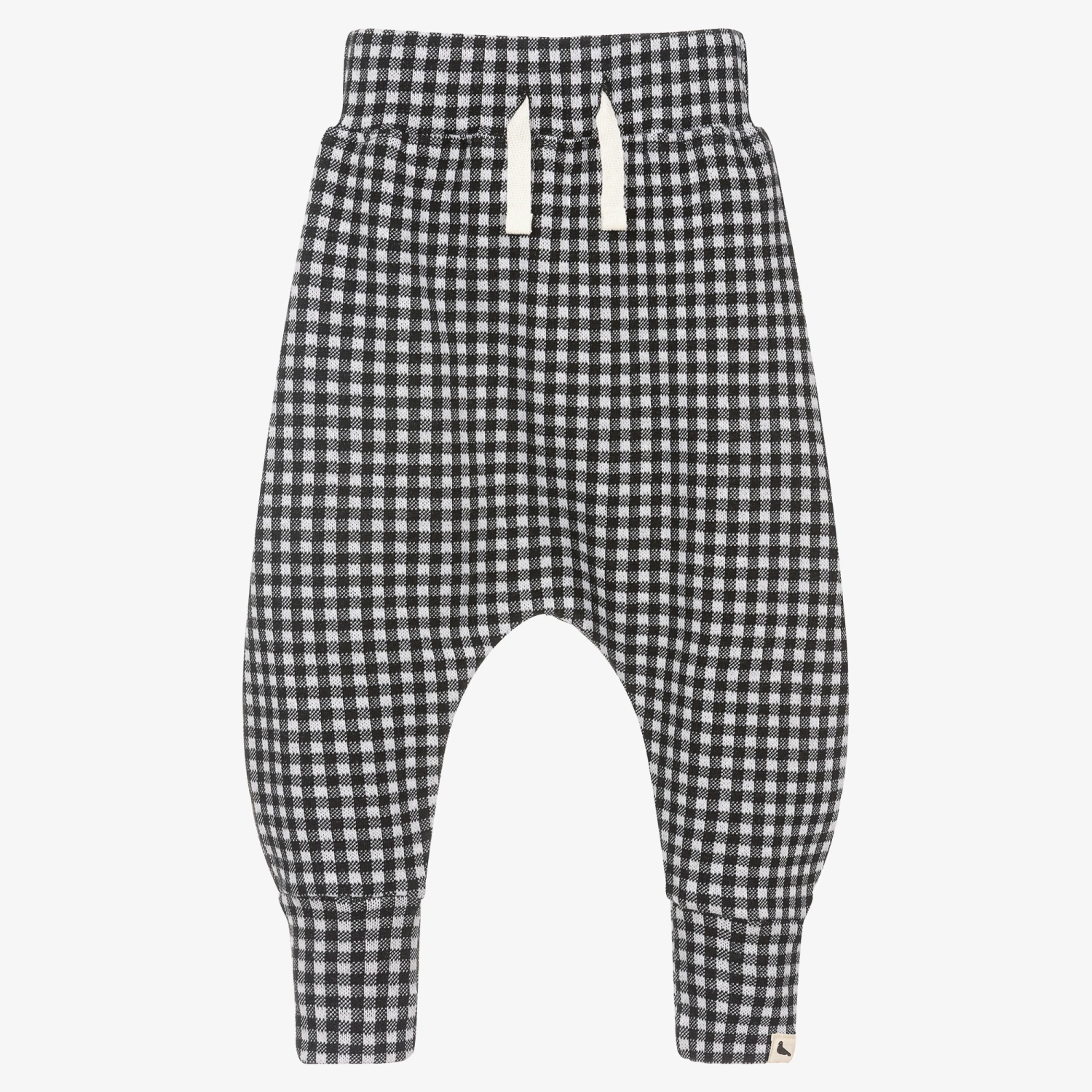 Turtledove London Black Gingham Cotton Joggers
