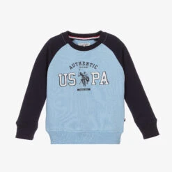 U.S. Polo Assn. Blue Cotton Logo Sweatshirt