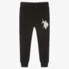 U.S. Polo Assn. Boys Black Cotton Logo Joggers