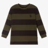 U.S. Polo Assn. Boys Green & Blue Striped Top