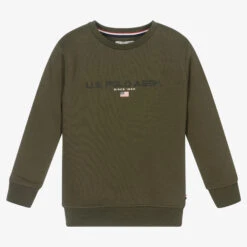U.S. Polo Assn. Boys Green Cotton Sweatshirt