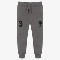 U.S. Polo Assn. Boys Grey Logo Joggers