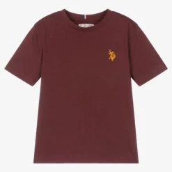U.S. Polo Assn. Boys Red Cotton Logo T-Shirt