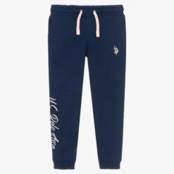 U.S. Polo Assn. Girls Blue Cotton Joggers