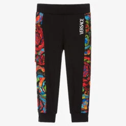 Versace Boys Black Barocco Joggers