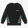 Versace Boys Black Cotton Sweatshirt