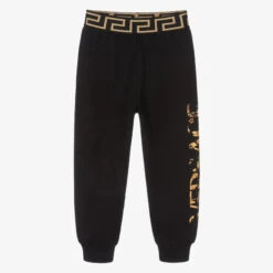Versace Boys Black Greca Joggers