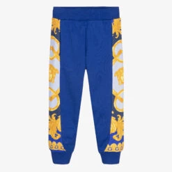 Versace Boys Blue & Gold Barocco Joggers