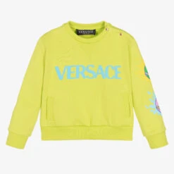 Versace Boys Green Medusa Sunnies Sweatshirt