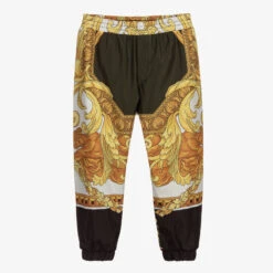 Versace Green & Gold Logo Joggers